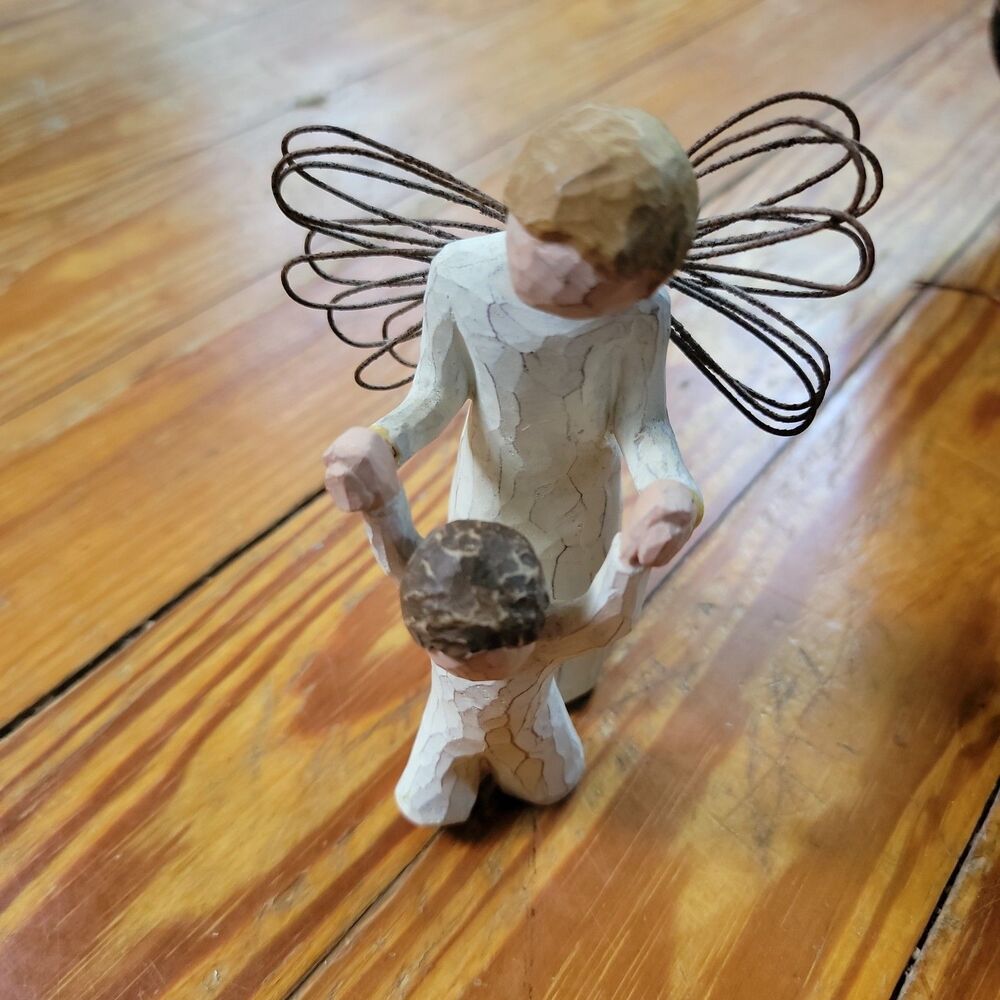 Willow Tree Child And Guardian Angel Figurine Grandmother Nana 2000 Susan Lordi